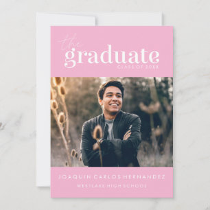THE BOLD GRADUATE PHOTO GRADUATION INVITATION