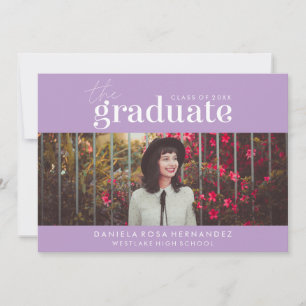 THE BOLD GRADUATE   PHOTO GRADUATION INVITATION