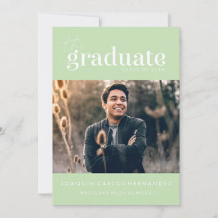 THE BOLD GRADUATE   PHOTO GRADUATION INVITATION