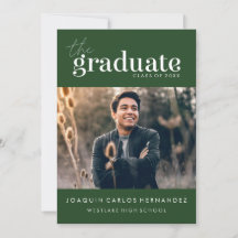 THE BOLD GRADUATE | PHOTO GRADUATION INVITATION