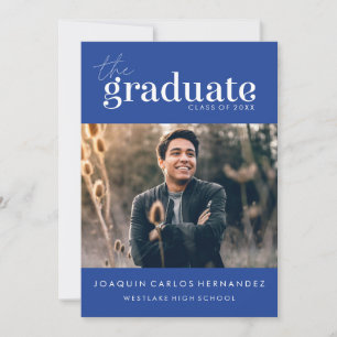 THE BOLD GRADUATE PHOTO GRADUATION INVITATION