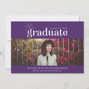 THE BOLD GRADUATE   PHOTO GRADUATION INVITATION
