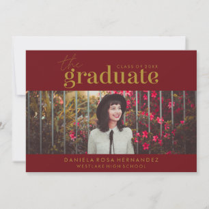 THE BOLD GRADUATE   PHOTO GRADUATION INVITATION