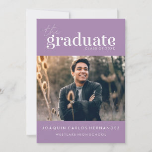THE BOLD GRADUATE PHOTO GRADUATION INVITATION