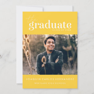 THE BOLD GRADUATE PHOTO GRADUATION INVITATION