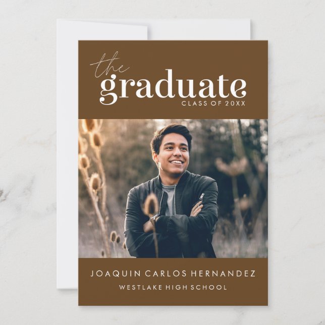 THE BOLD GRADUATE | PHOTO GRADUATION INVITATION (Front)