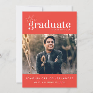 THE BOLD GRADUATE PHOTO GRADUATION INVITATION