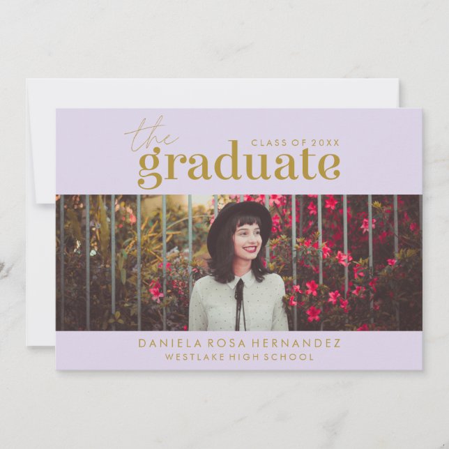 THE BOLD GRADUATE | PHOTO GRADUATION INVITATION (Front)