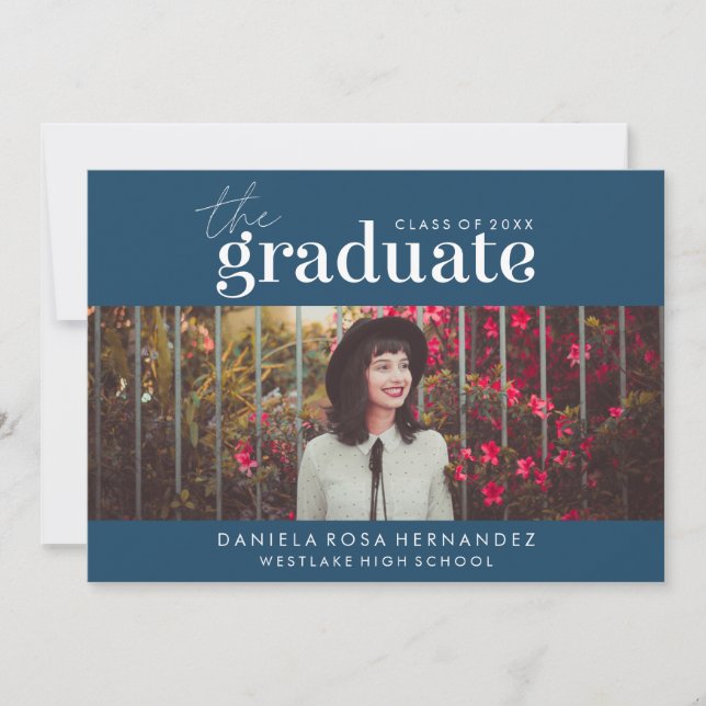 THE BOLD GRADUATE | PHOTO GRADUATION INVITATION (Front)