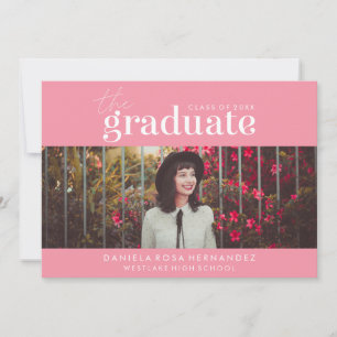 THE BOLD GRADUATE   PHOTO GRADUATION INVITATION