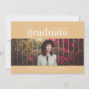 THE BOLD GRADUATE   PHOTO GRADUATION INVITATION