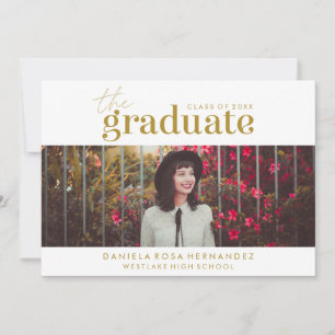 THE BOLD GRADUATE   PHOTO GRADUATION INVITATION