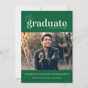 THE BOLD GRADUATE PHOTO GRADUATION INVITATION