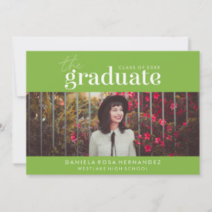 THE BOLD GRADUATE   PHOTO GRADUATION INVITATION