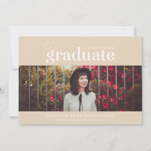 THE BOLD GRADUATE   PHOTO GRADUATION INVITATION