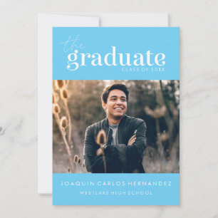 THE BOLD GRADUATE   PHOTO GRADUATION INVITATION