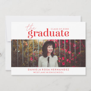 THE BOLD GRADUATE PHOTO GRADUATION INVITATION