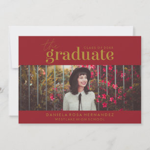 THE BOLD GRADUATE   PHOTO GRADUATION INVITATION
