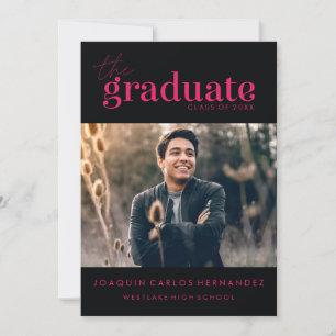 THE BOLD GRADUATE PHOTO GRADUATION INVITATION