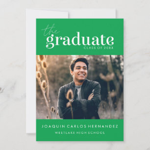 THE BOLD GRADUATE PHOTO GRADUATION INVITATION