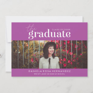 THE BOLD GRADUATE PHOTO GRADUATION INVITATION