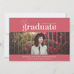 THE BOLD GRADUATE   PHOTO GRADUATION INVITATION