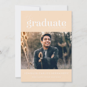 THE BOLD GRADUATE   PHOTO GRADUATION INVITATION