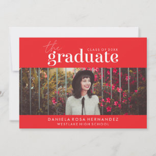 THE BOLD GRADUATE   PHOTO GRADUATION INVITATION