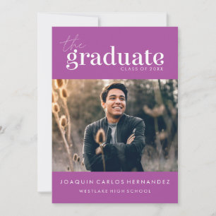 THE BOLD GRADUATE PHOTO GRADUATION INVITATION