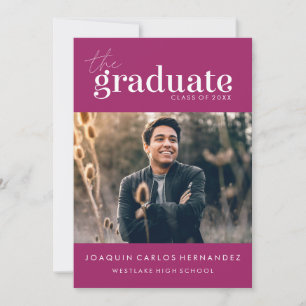 THE BOLD GRADUATE PHOTO GRADUATION INVITATION