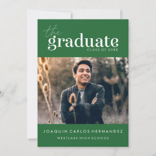 THE BOLD GRADUATE PHOTO GRADUATION INVITATION