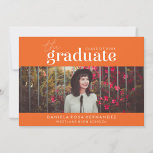 THE BOLD GRADUATE   PHOTO GRADUATION INVITATION