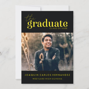 THE BOLD GRADUATE PHOTO GRADUATION INVITATION