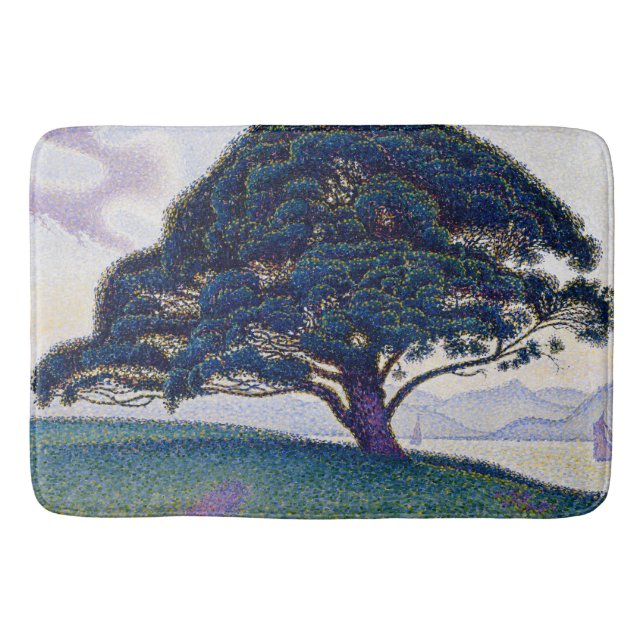 The Bonaventure Pine, Oil Painting, Paul Signac Bath Mat (Front)