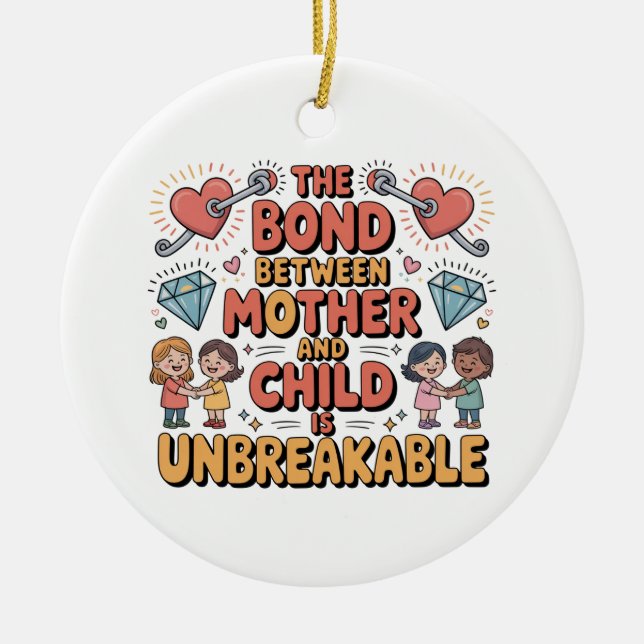 The Bond Between Mother And Child Is Unbreakable Ceramic Tree Decoration (Front)