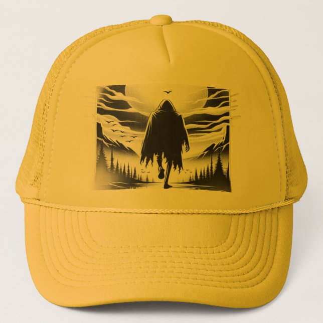 The Bone Shadow: Reflections in the Desert Trucker Hat (Front)