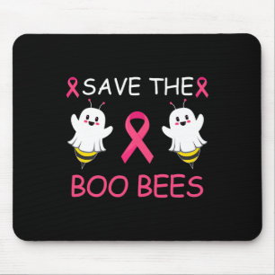 The Boo Bees Halloween Fun Breast Cancer Awareness Mouse Pad