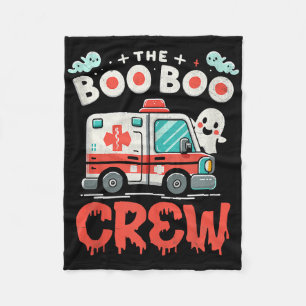 The Boo Boo Crew Ambulance Driver Paramedics Ems H Fleece Blanket