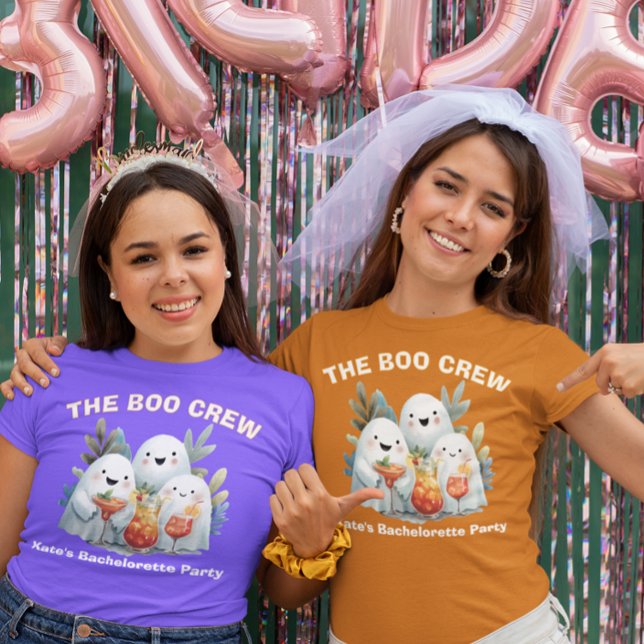 The Boo Crew Cute Ghost Bachelorette  T-Shirt (Creator Uploaded)