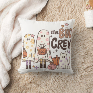 The Boo Crew Cute Ghost Halloween Cushion