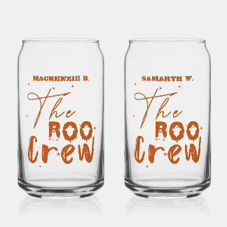 The Boo Crew Halloween Boo Drinkware Set Can Glass