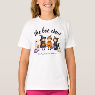 The Boo Crew Halloween Family Personalised Girls T-Shirt