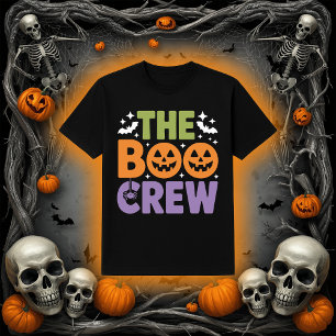 The Boo Crew Halloween Jack-O'-Lantern & Spider Gr T-Shirt