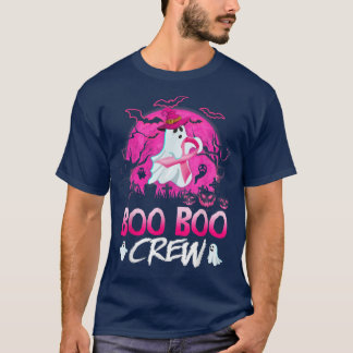 The Boo Crew Halloween Pink Ribbon Breast Cancer A T-Shirt
