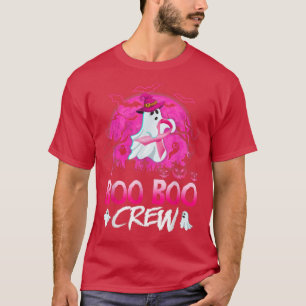 The Boo Crew Halloween Pink Ribbon Breast Cancer A T-Shirt