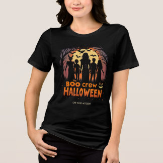 The Boo Crew Halloween T-Shirt Tri-Blend Shirt