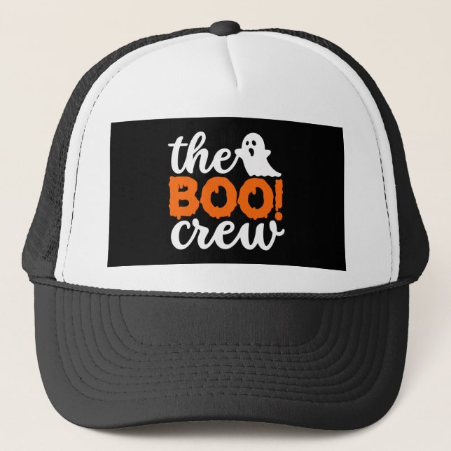 The Boo Crew Halloween Trucker Hat (Front)