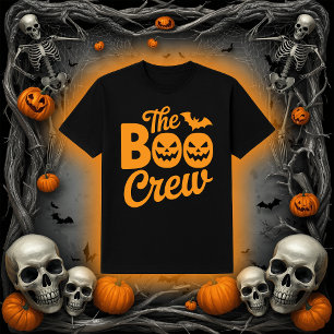 The Boo Crew Jack-O'-Lantern & Bat Halloween T-Shirt