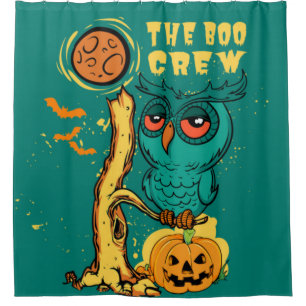 The Boo Crew Owl Shower Curtain