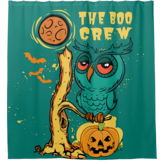 The Boo Crew Owl Shower Curtain (Front)